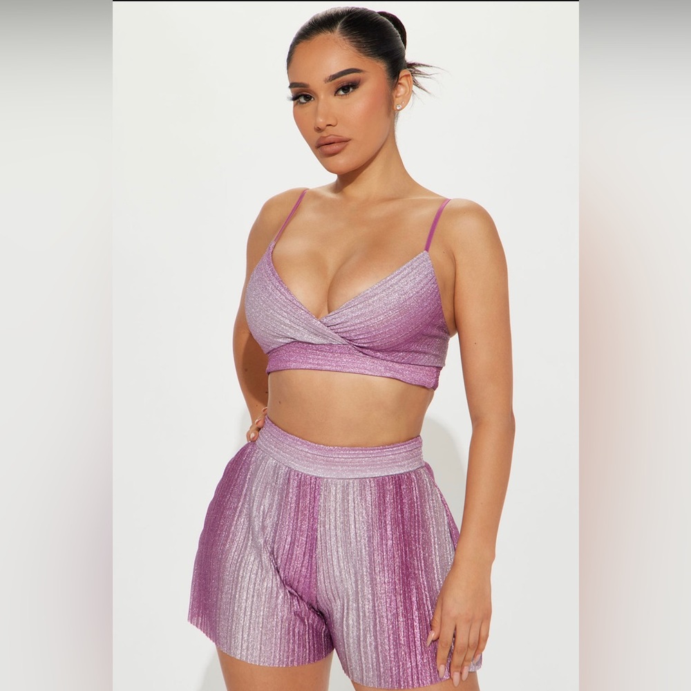 NWT Fashion Nova Nya Ombré Short Set - Size XL